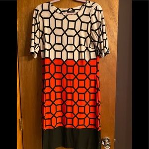 R&K Geometric Print Dress Size 8